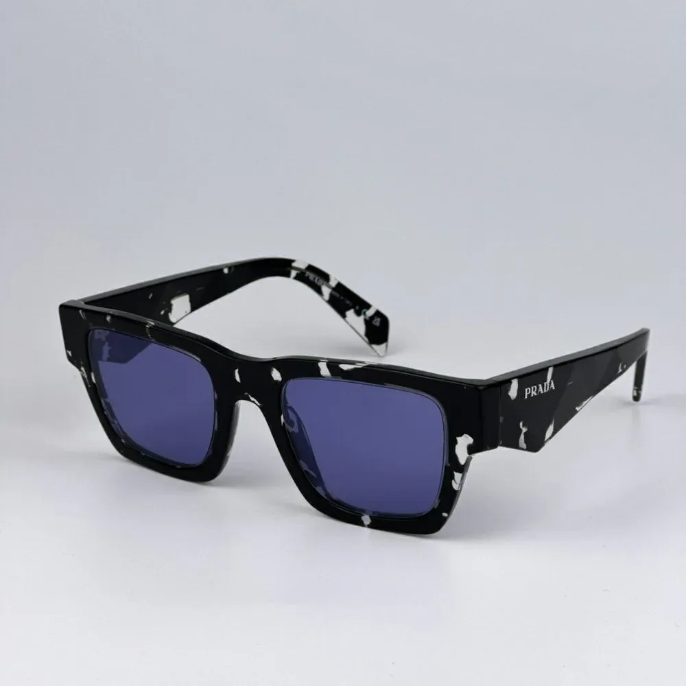 NEW Prada PRA06S 15O50B Tortoise Black Violet Mirror Square Unisex Sunglasses
